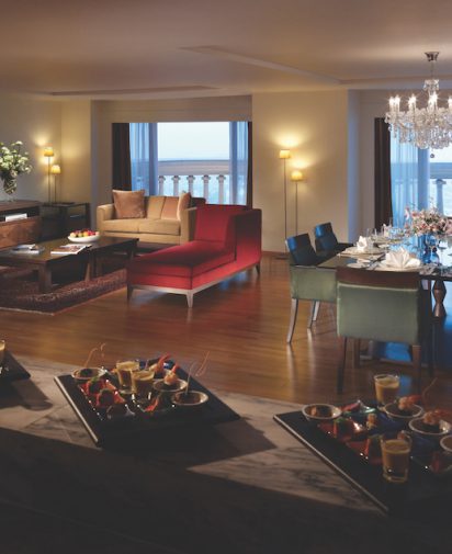 Tower club living room and dining room