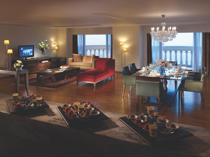 Tower club living room and dining room